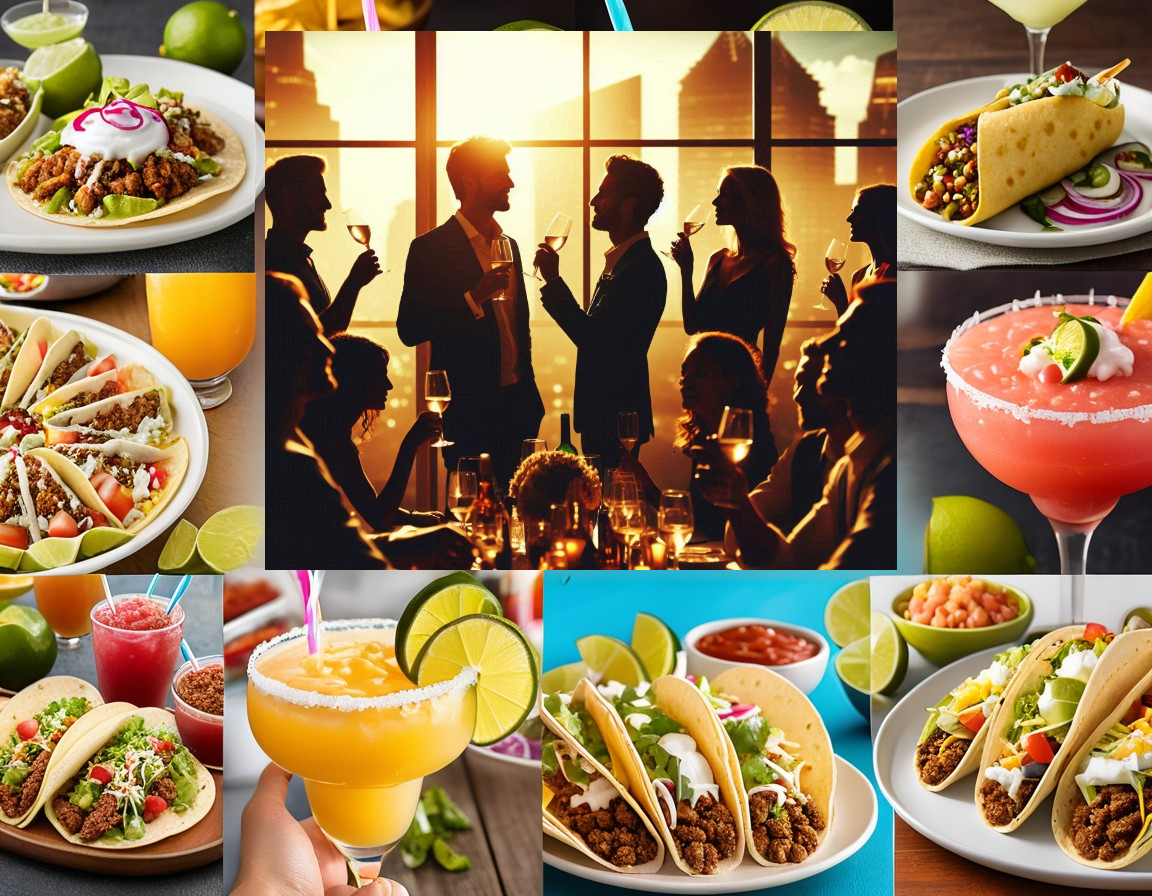 A collage of food and drinksDescription automatically generated