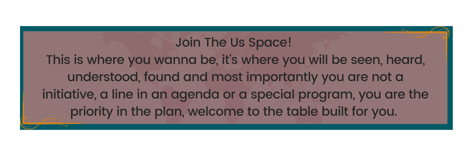 The Us Space - Welcome to The Table