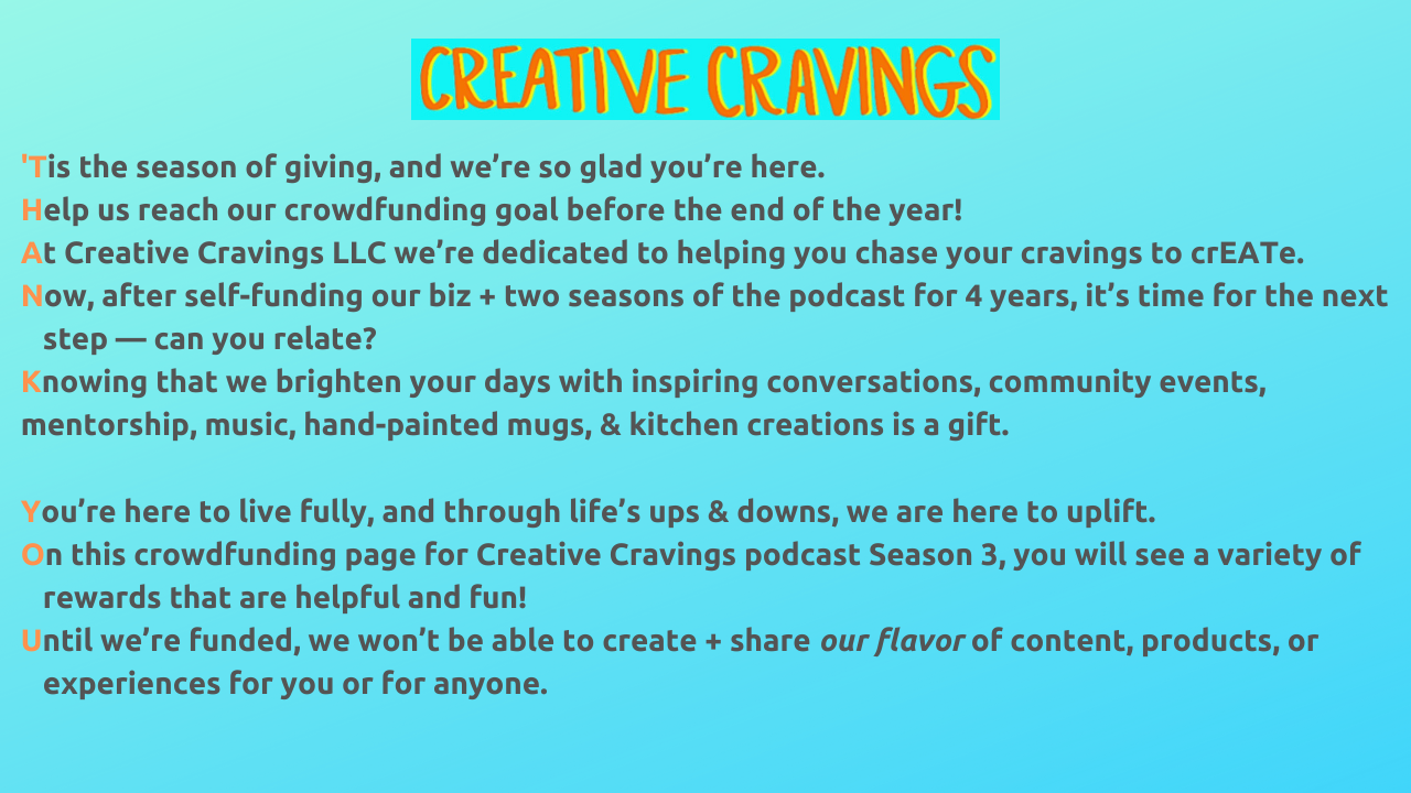 Creative Cravings Pitch - Rhyming "Thank You" Poem