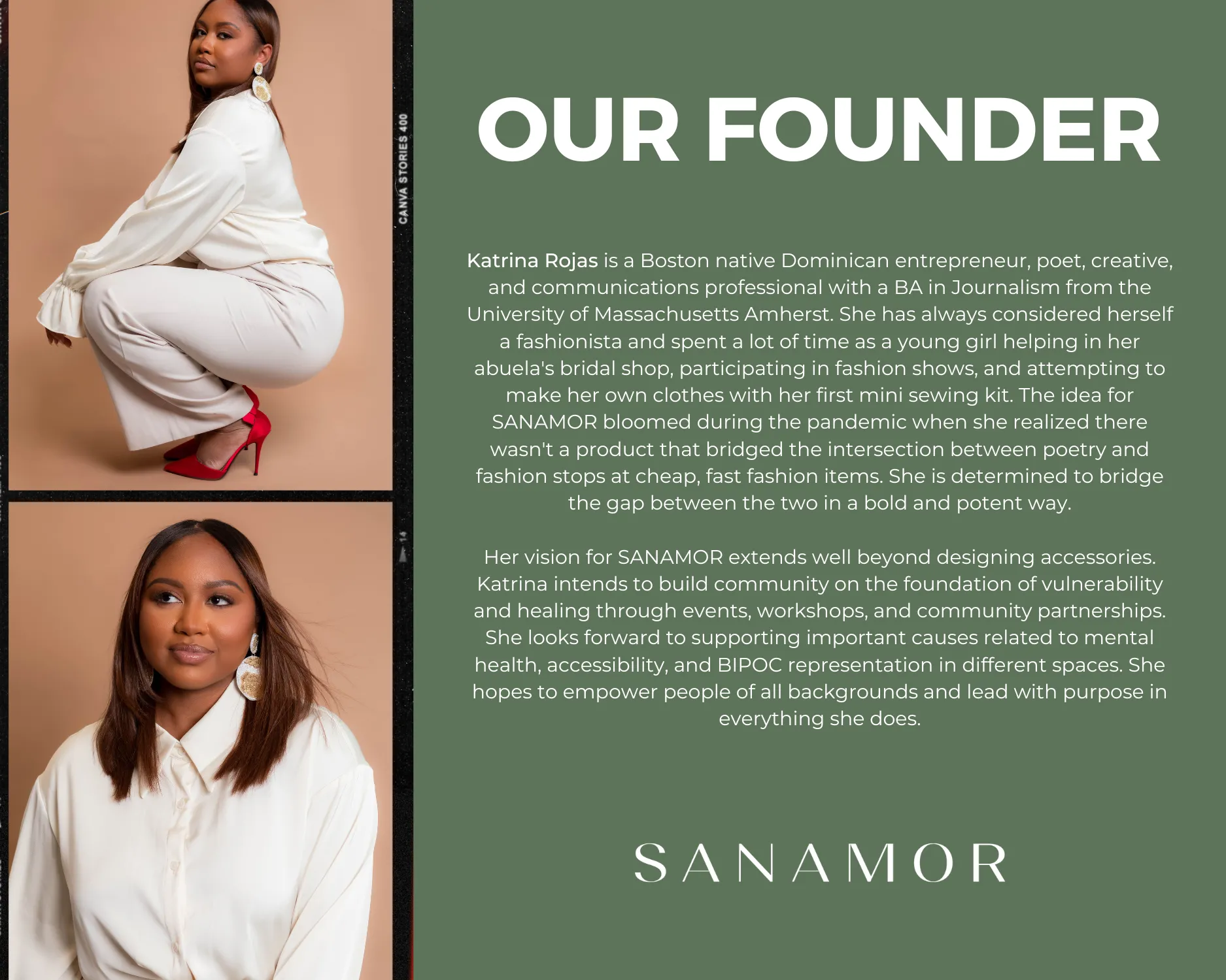 About Katrina Rojas, Founder of SANAMOR.