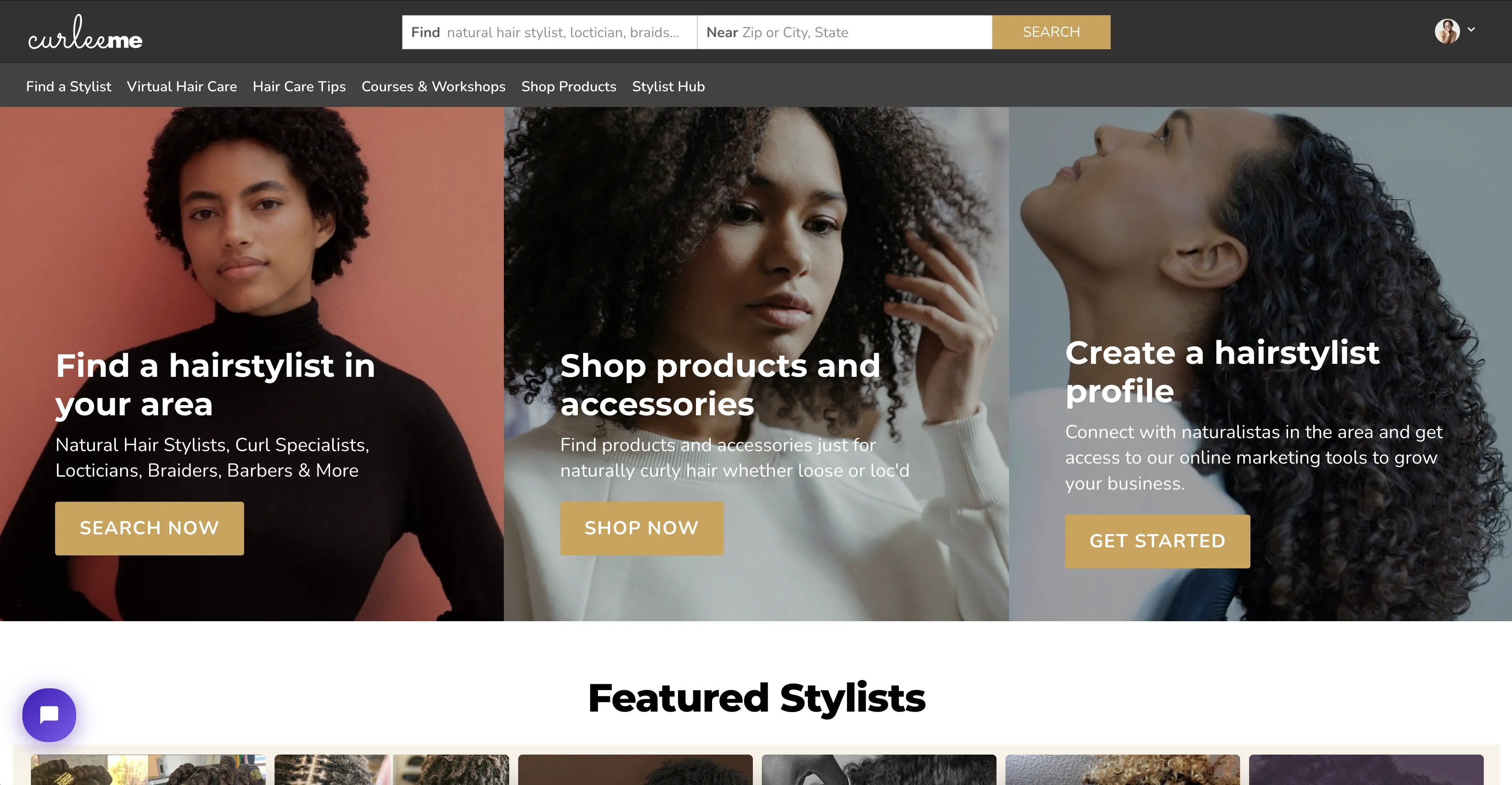 CurleeMe home page