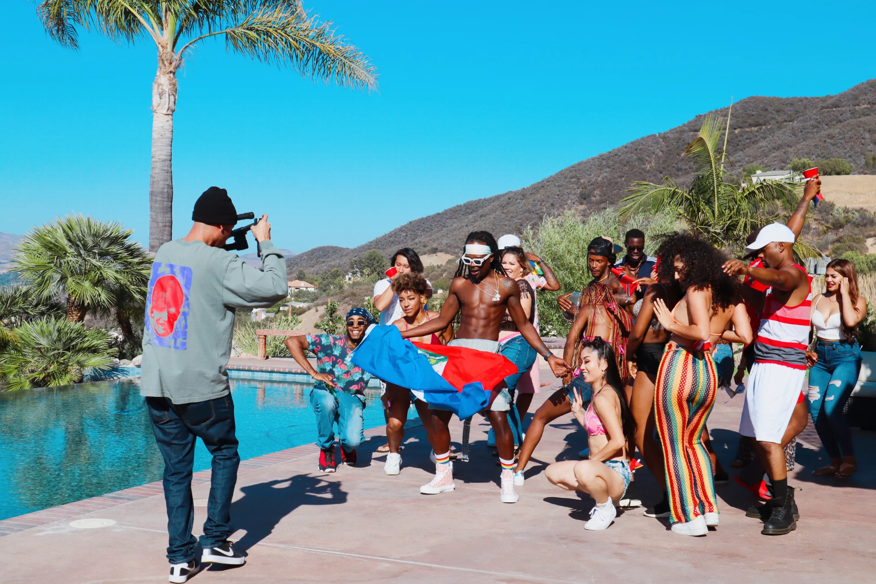 Teazer Network on set
