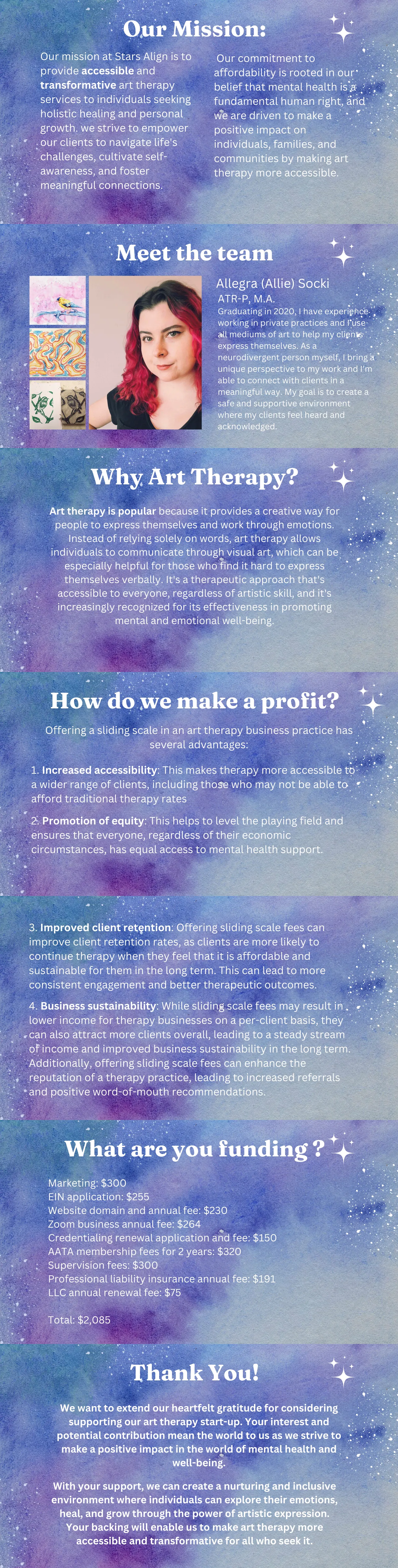 Help Allie fund Stars Align Art Therapy LLC | IFundWomen