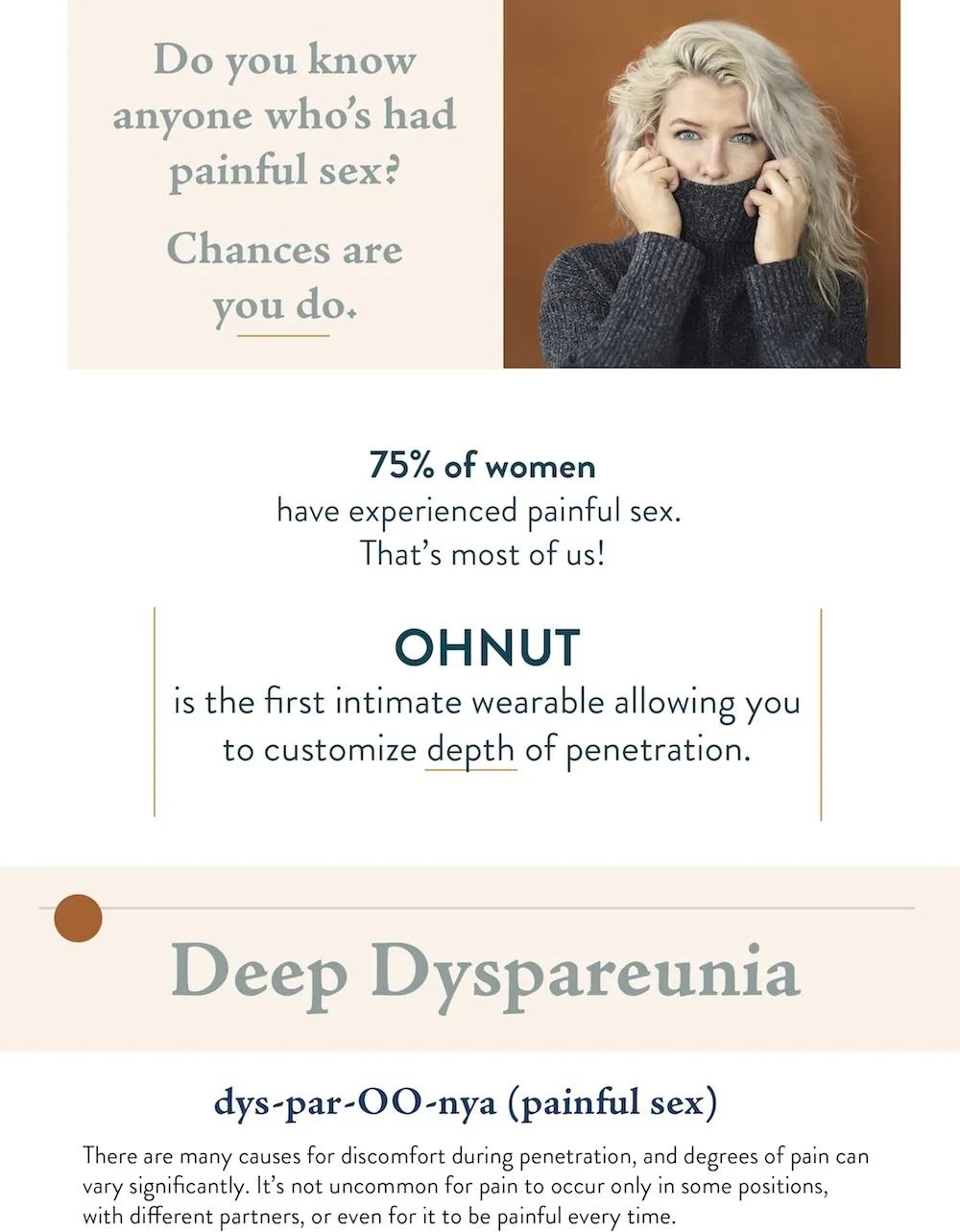 Ohnut: An intimate wearable redefining painful sex | IFW Ohnut: An intimate wearable redefining painful sex | IFW