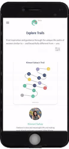 scrolling through page of trails on OwnTrail