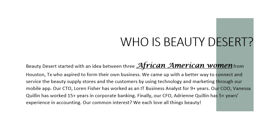 Who is Beauty Desert?