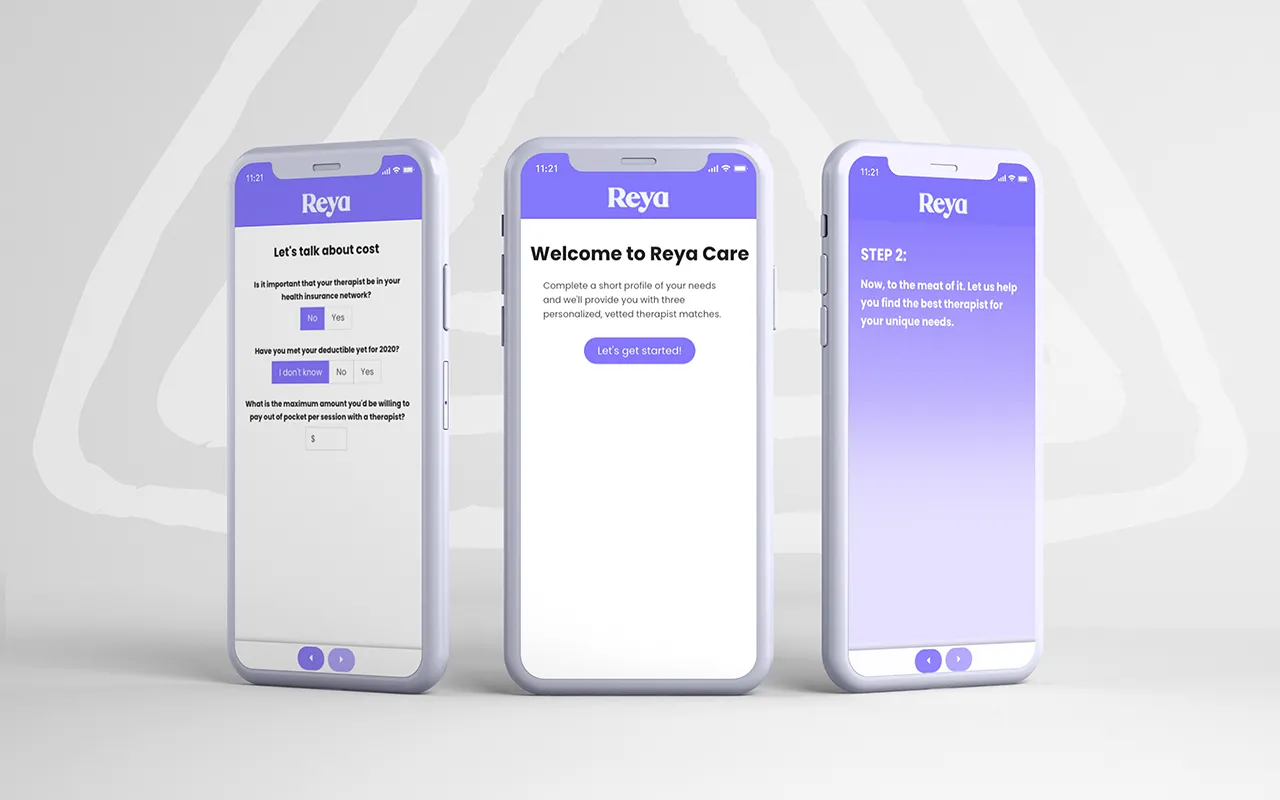 Reya App Mockup