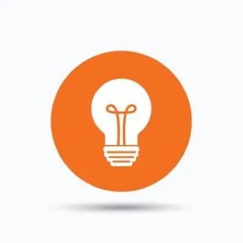 orange light bulb