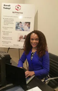 At desk