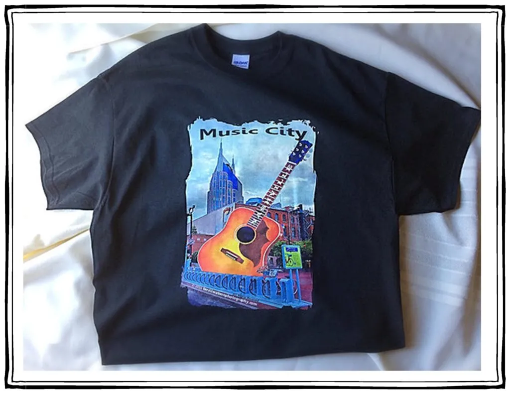 Batman and Nashville Guitar T shirt