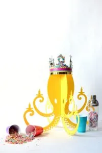 Yellow Octopus Crown Chandelier By NK