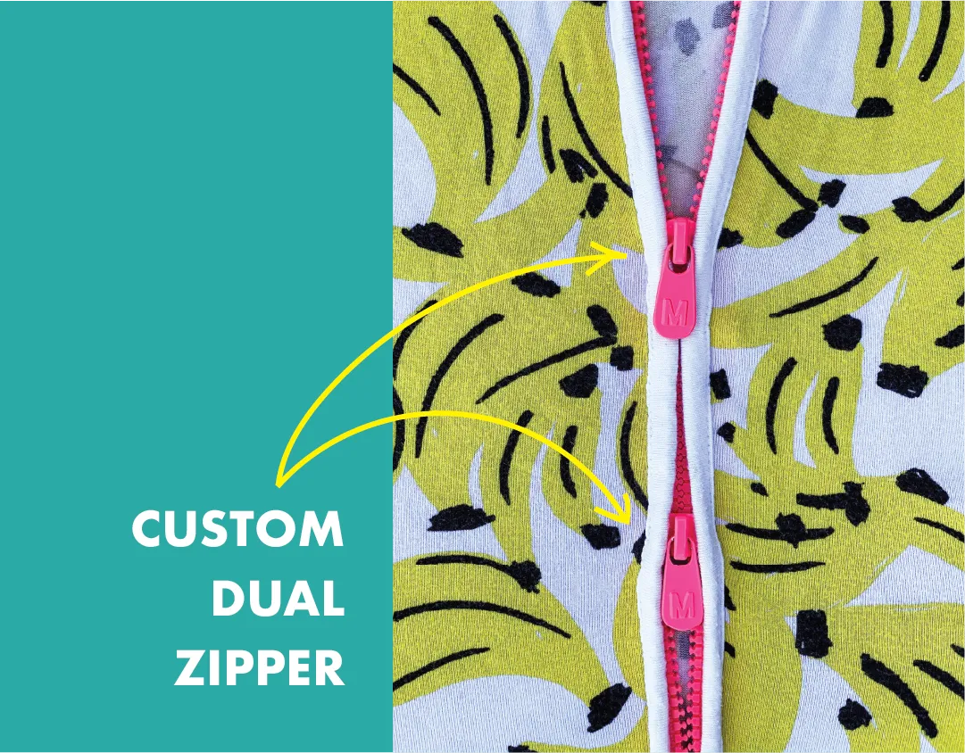close up of milimili custom zipper