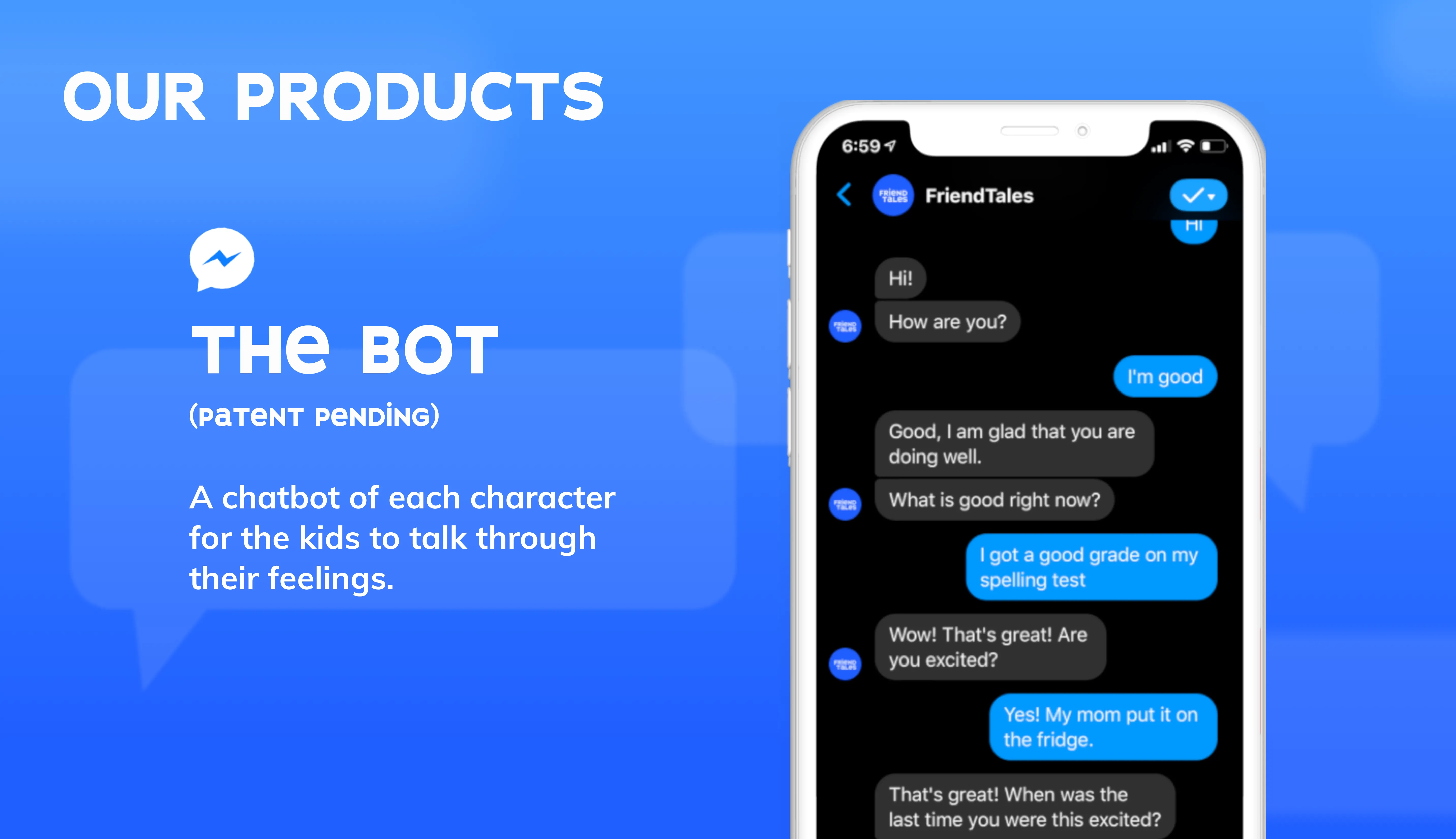 FriendTales mental health chatbot artificial intelligence machine learning
