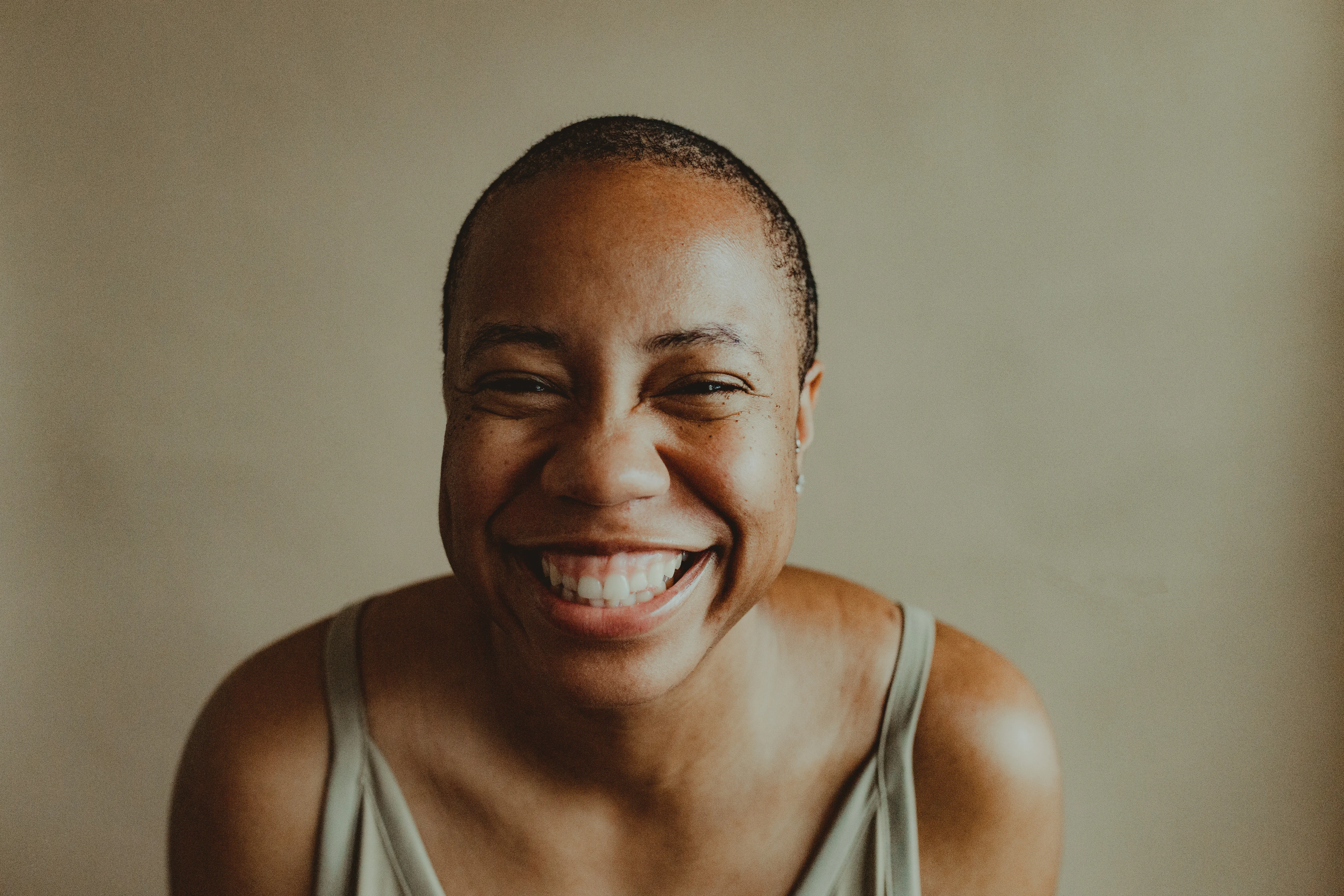 black woman smiling