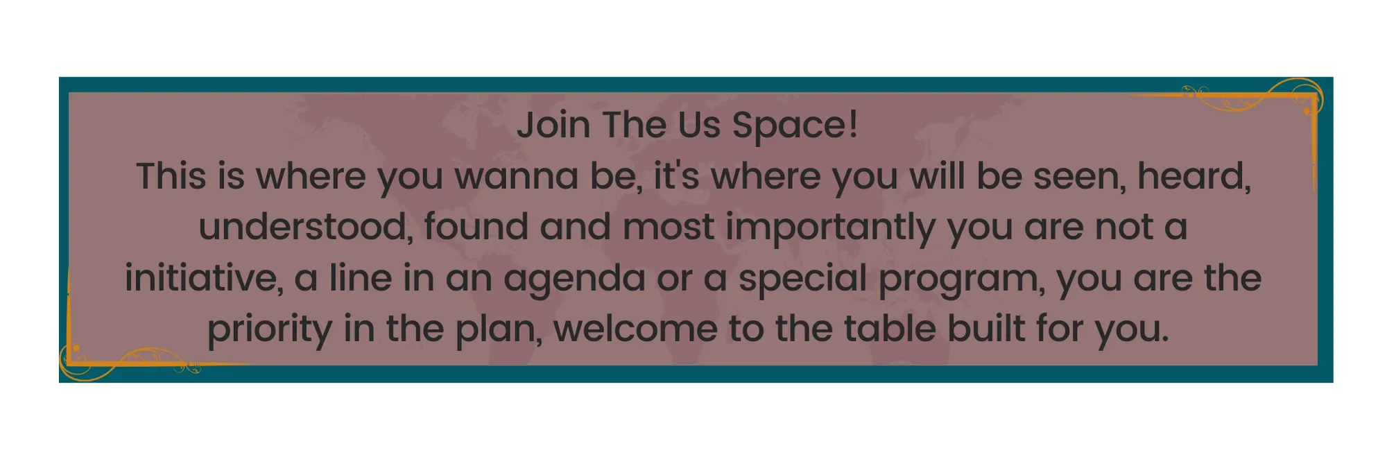 The Us Space - Welcome to The Table