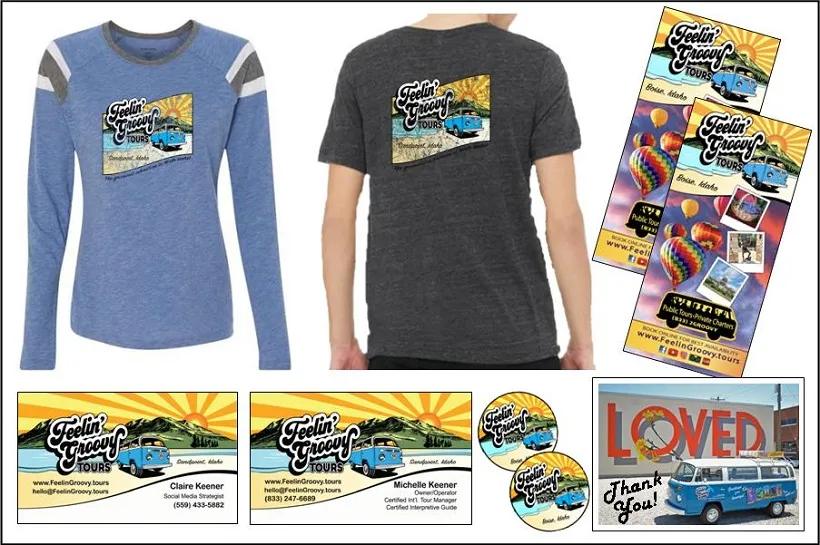 Your investment will help us print "Boise" on our new marketing materials and merchandise.