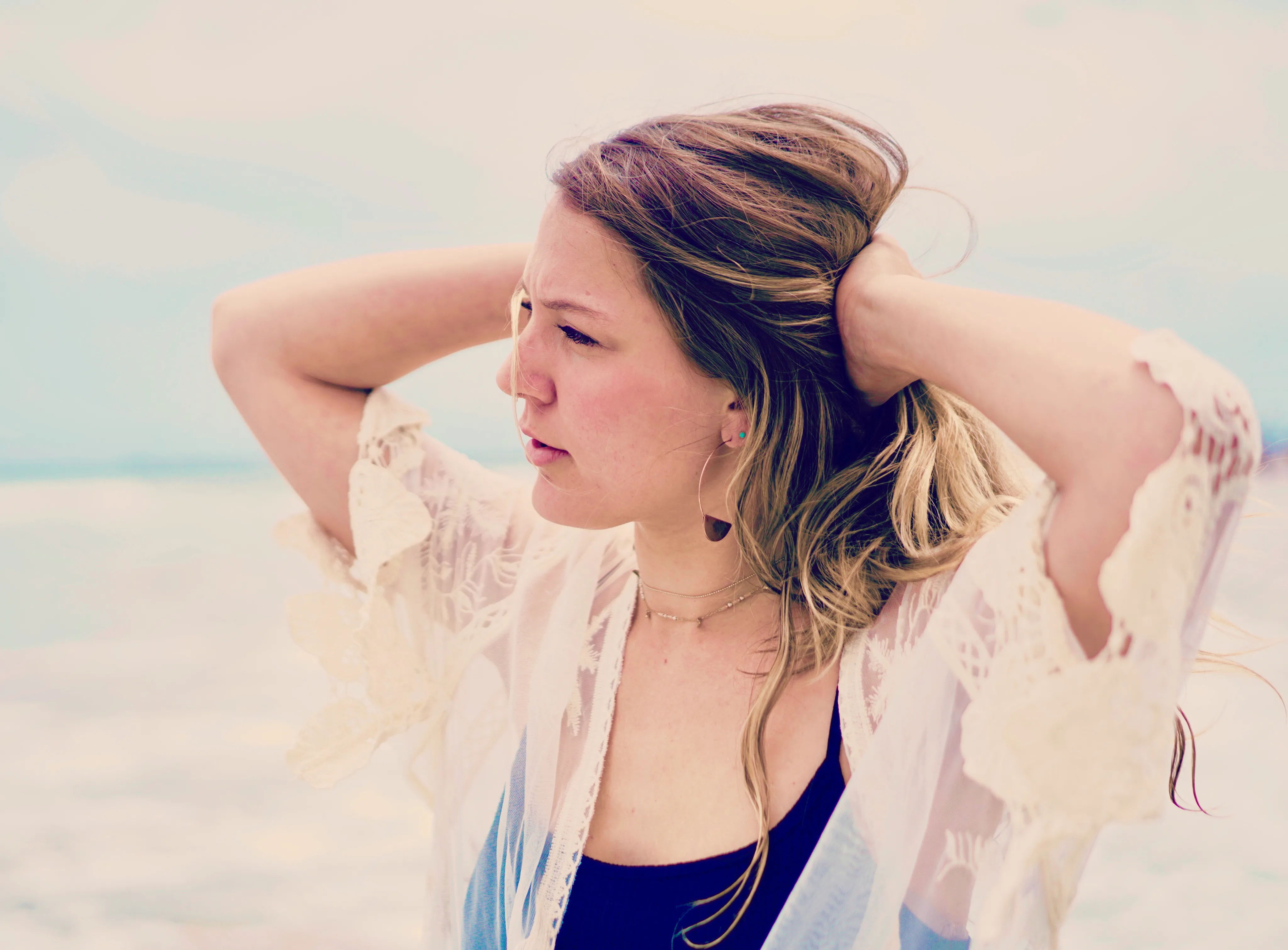 Genna on the beach in Valencia