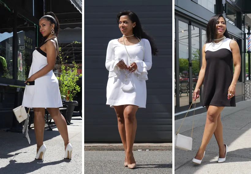 LaDi Dress Collection, LBD, Little Black Dress, Little White Dress, Black and White mini dress