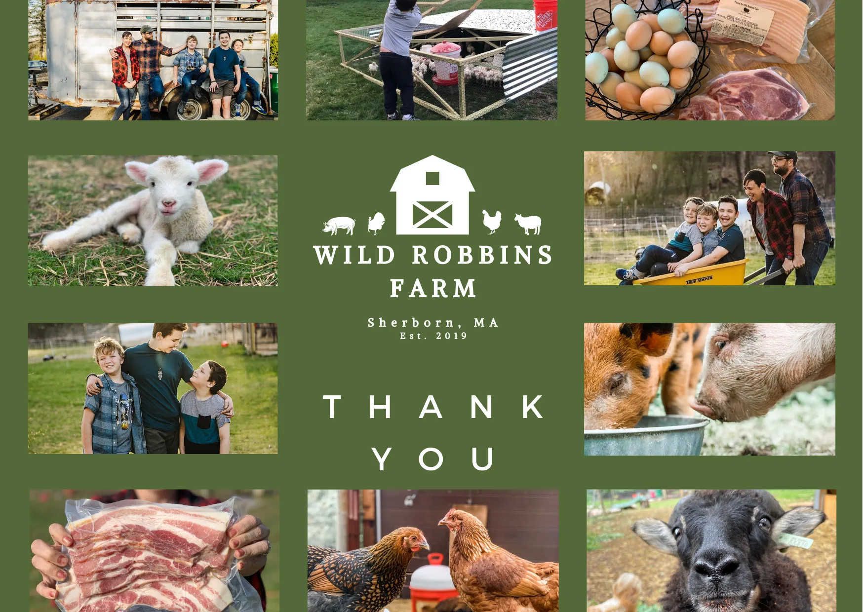 Wild Robbins Farm Thank You