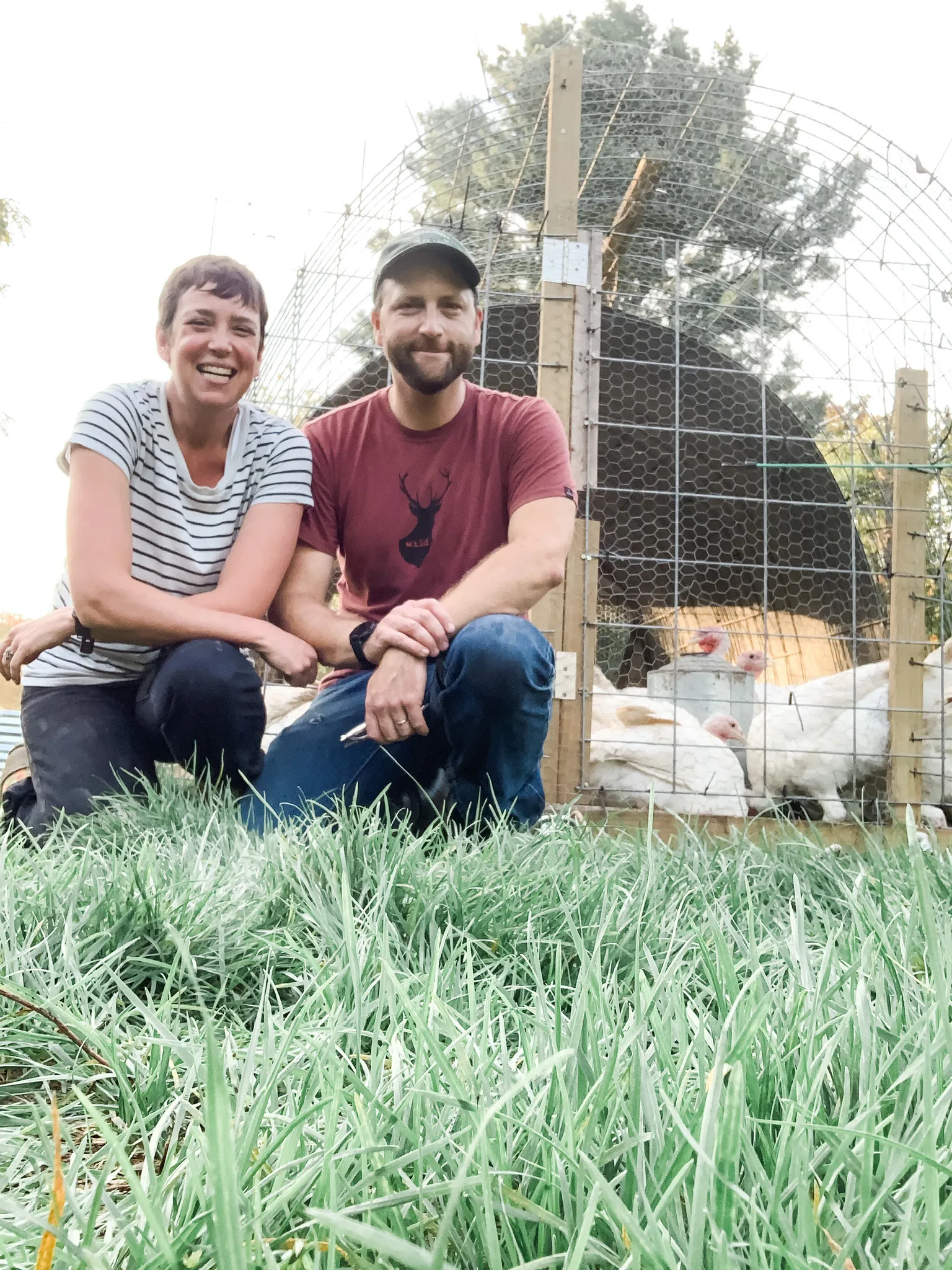 Farmers with Turkeys