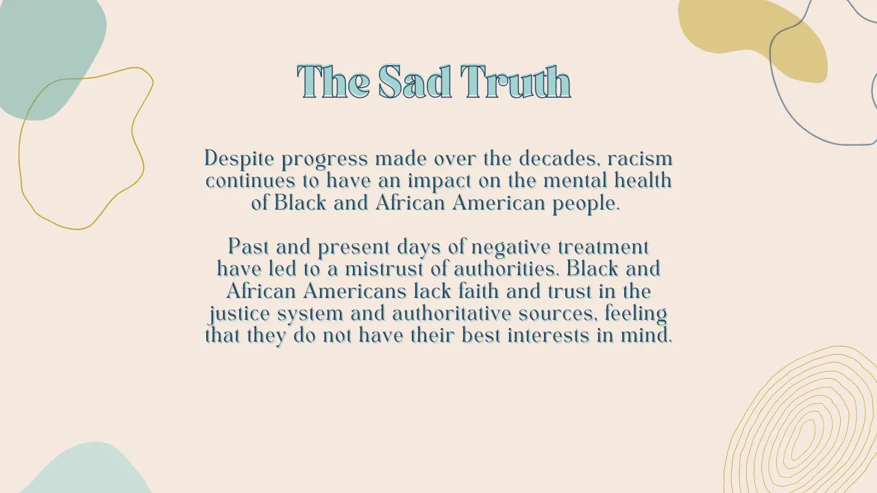 Despite progress made over the decades, racism continues to have an impact on the mental health of Black and African American people.