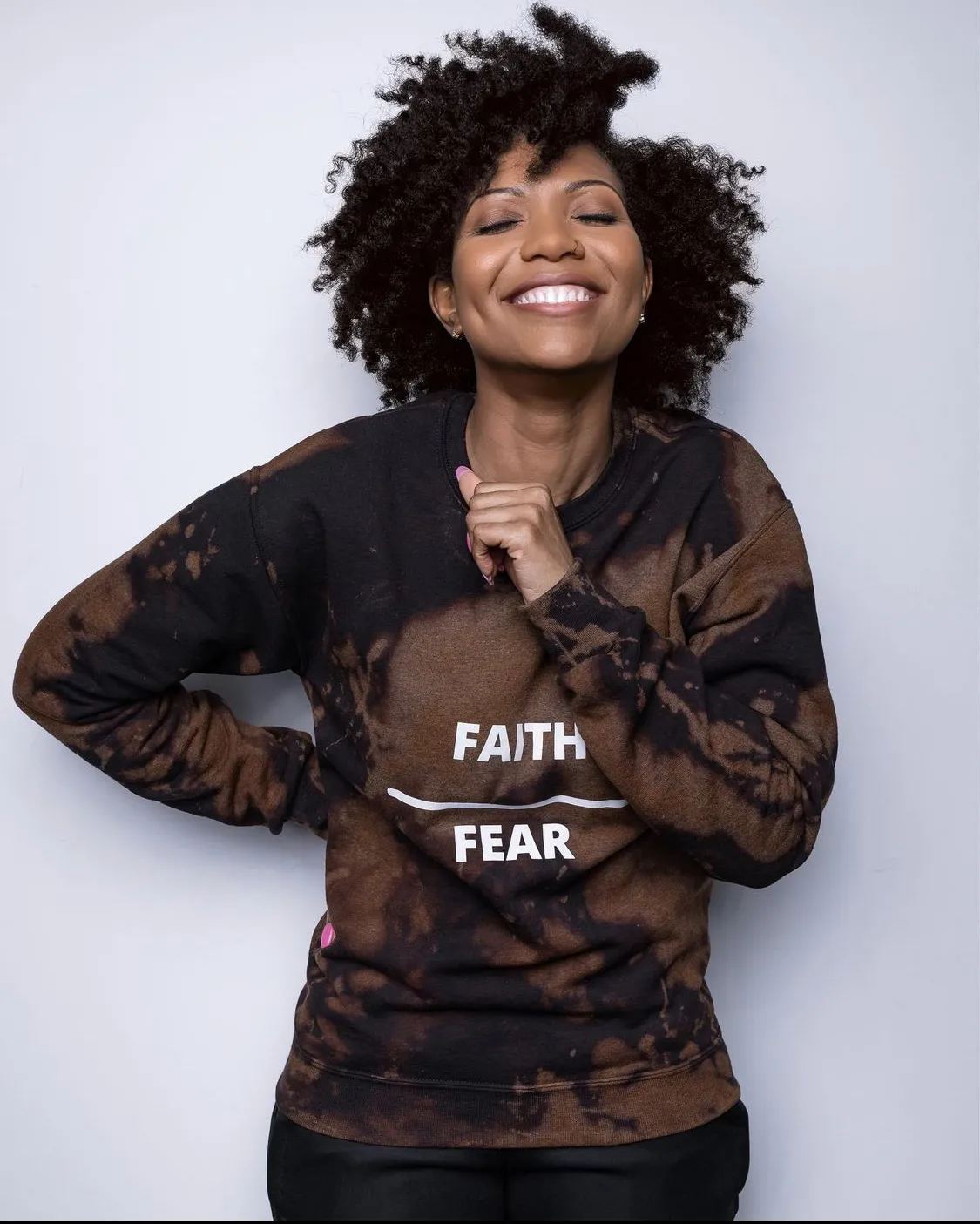 Best selling crewneck: Distressed Faith Over Fear