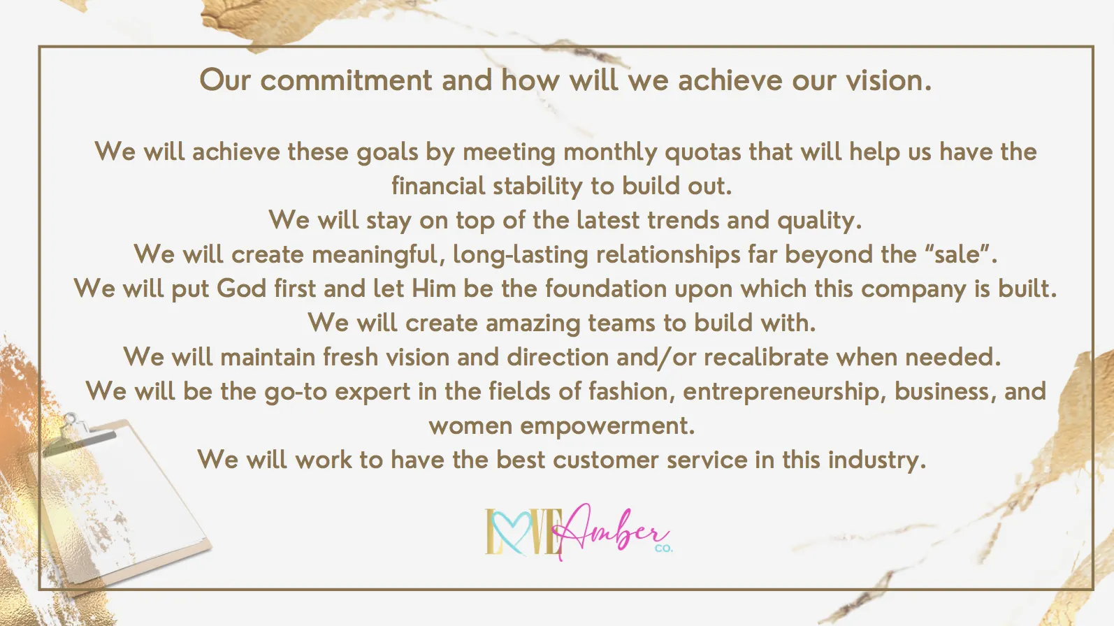 Our Commitment