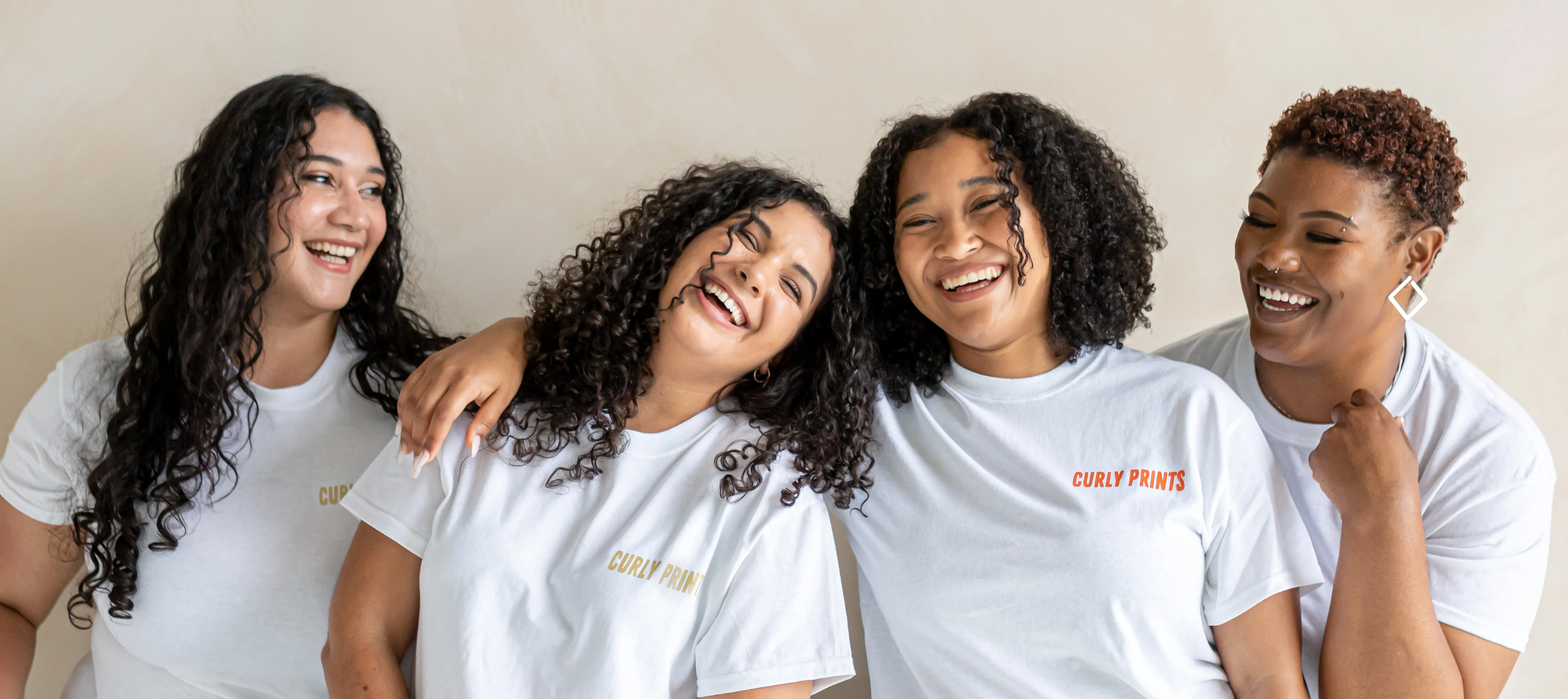 Curly Hair Models with Curly Prints summer t-shirts