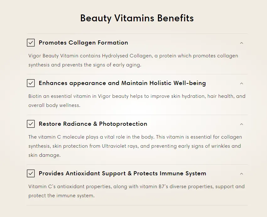 Vigor Beauty Benefits