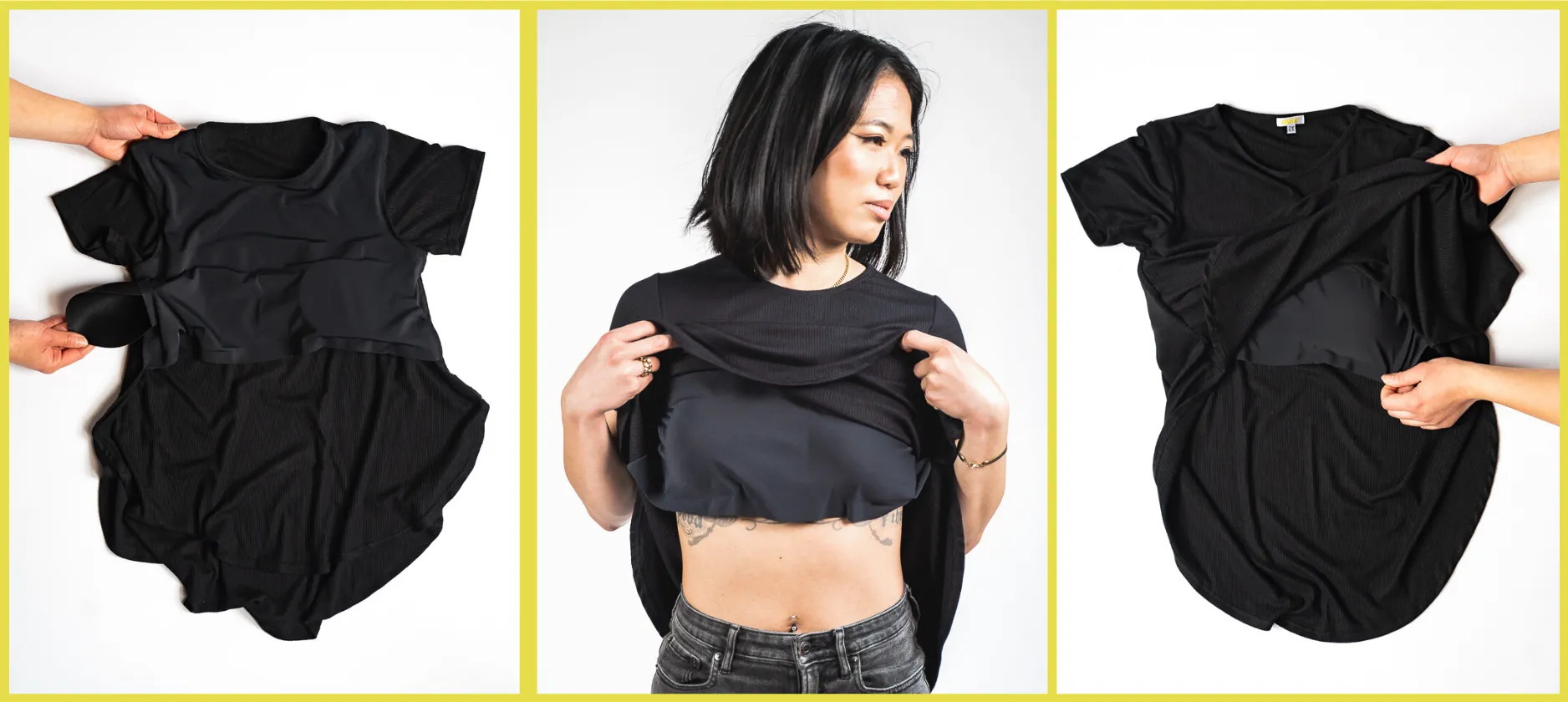 VKTORI braless t shirt inside
