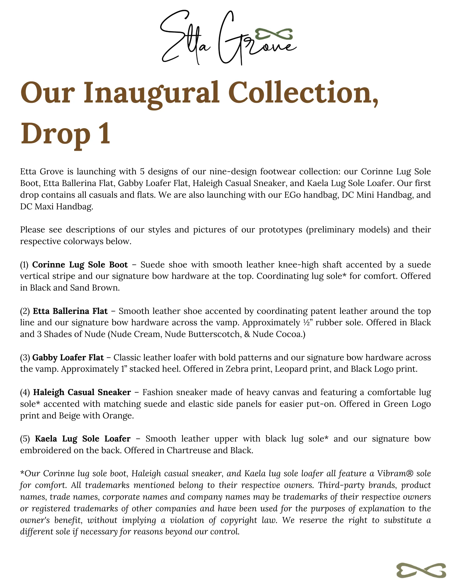 EGF Collection Descriptions