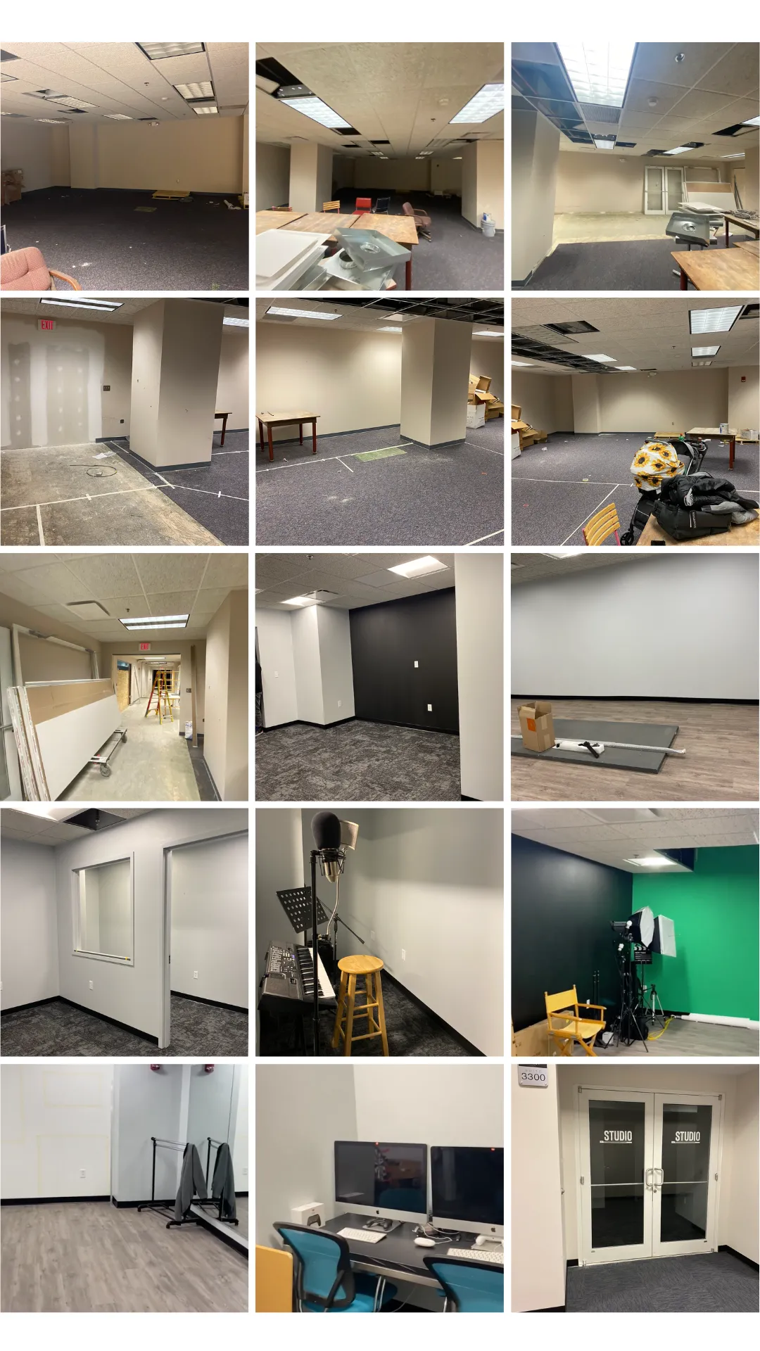 photos of EXP Studio progress