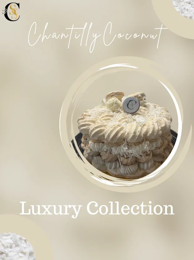 SSC Chantilly Coconut Macaron Entremet Cake