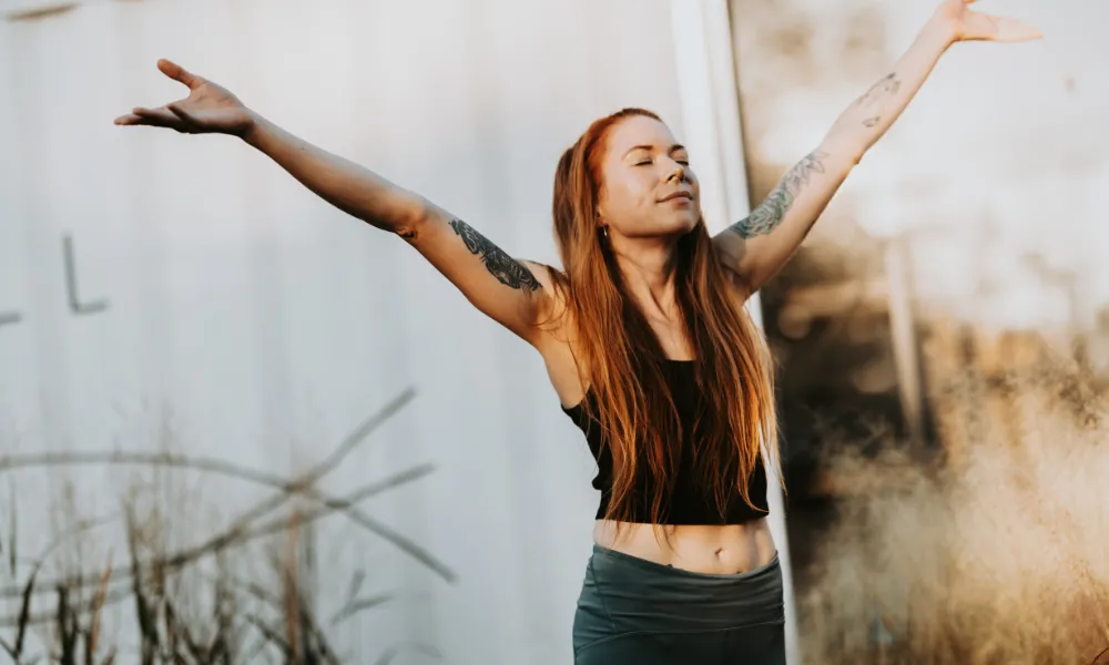Yogi in tadasana
