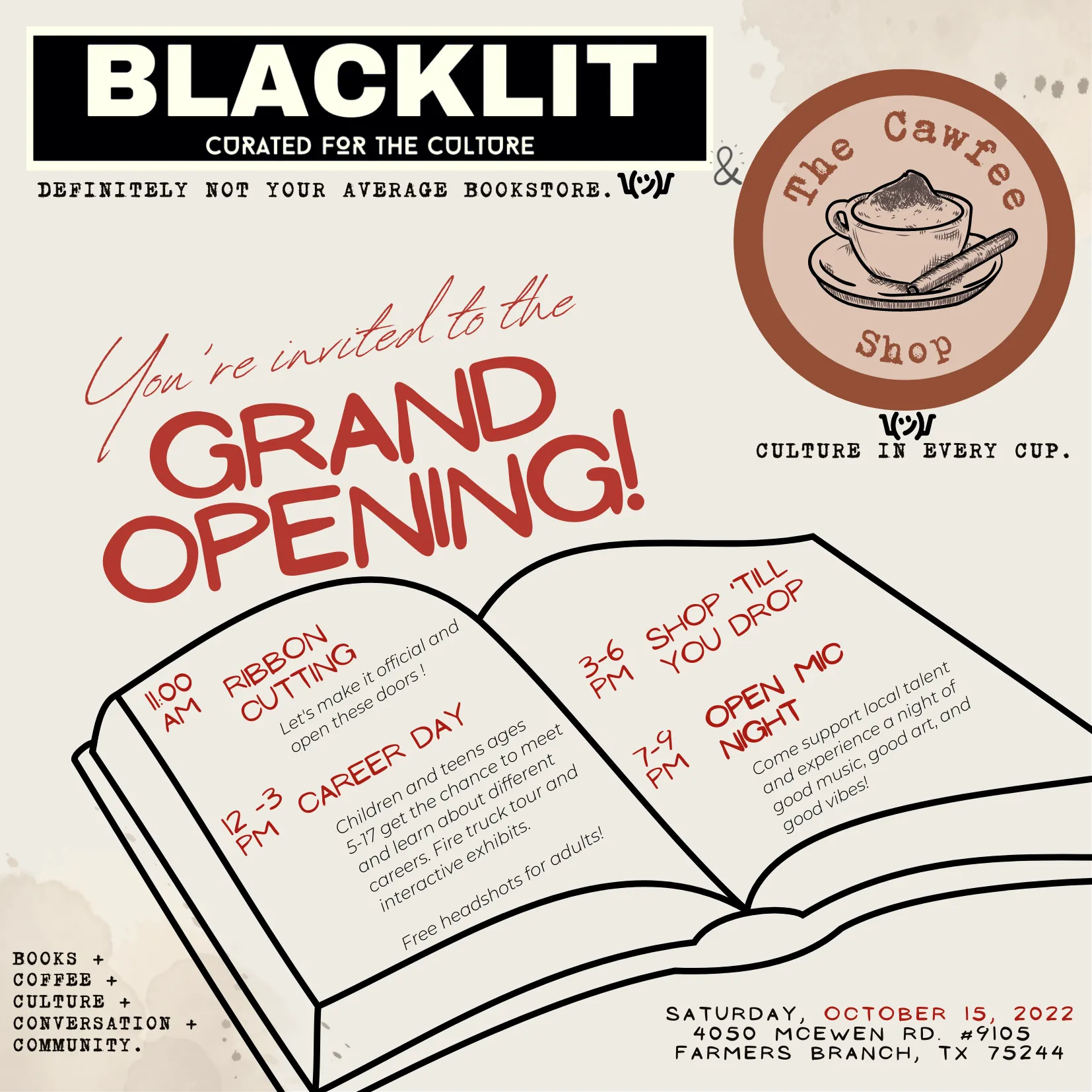 The Grand Opening is October 15th!